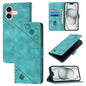 Skin-feel Embossed Leather Phone Case, For iPhone 16, For iPhone 15 Pro Max, For iPhone 15 Pro, For iPhone 15 Plus