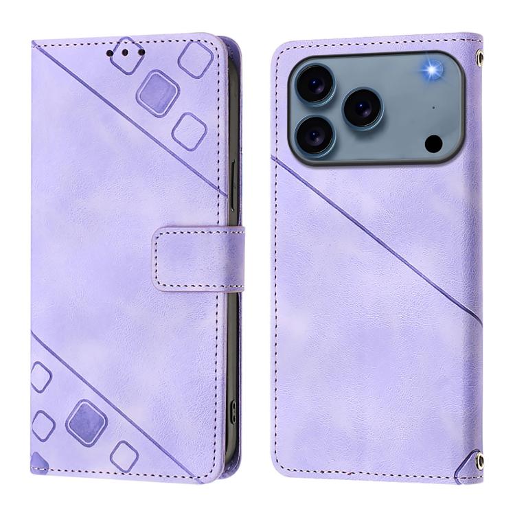 Skin-feel Embossed Leather Phone Case, For iPhone 18 Pro / 17 Pro, For iPhone 18 Pro Max / 17 Pro Max, For iPhone 17, For iPhone Air