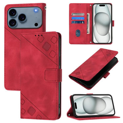 Skin-feel Embossed Leather Phone Case, For iPhone 18 Pro / 17 Pro, For iPhone 18 Pro Max / 17 Pro Max, For iPhone 17, For iPhone Air