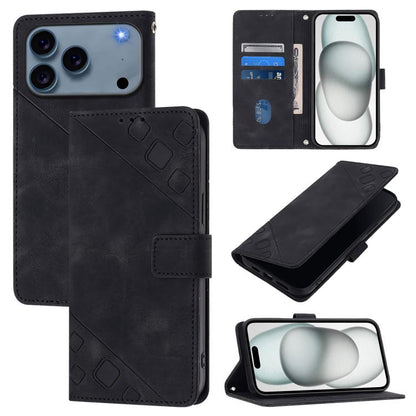 Skin-feel Embossed Leather Phone Case, For iPhone 18 Pro / 17 Pro, For iPhone 18 Pro Max / 17 Pro Max, For iPhone 17, For iPhone Air