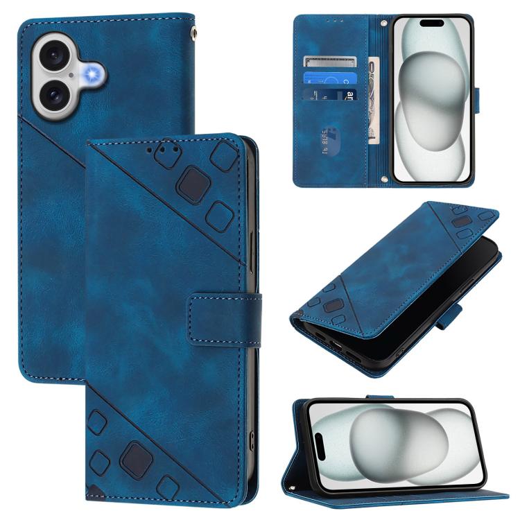 Skin-feel Embossed Leather Phone Case, For iPhone 18 Pro / 17 Pro, For iPhone 18 Pro Max / 17 Pro Max, For iPhone 17, For iPhone Air