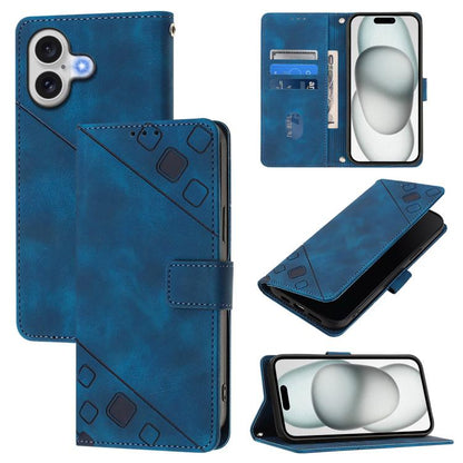 Skin-feel Embossed Leather Phone Case, For iPhone 18 Pro / 17 Pro, For iPhone 18 Pro Max / 17 Pro Max, For iPhone 17, For iPhone Air