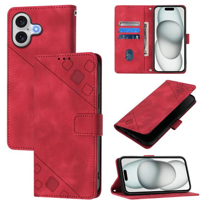 Skin-feel Embossed Leather Phone Case, For iPhone 17 Pro Max, For iPhone 17 Pro, For iPhone 17, For iPhone Air