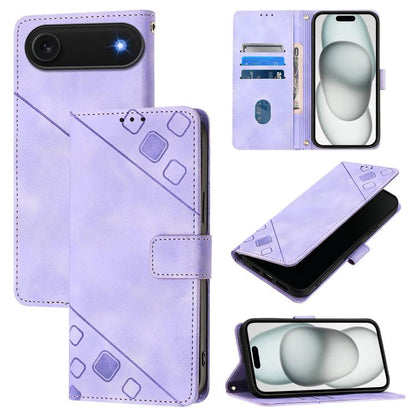 Skin-feel Embossed Leather Phone Case, For iPhone 18 Pro / 17 Pro, For iPhone 18 Pro Max / 17 Pro Max, For iPhone 17, For iPhone Air