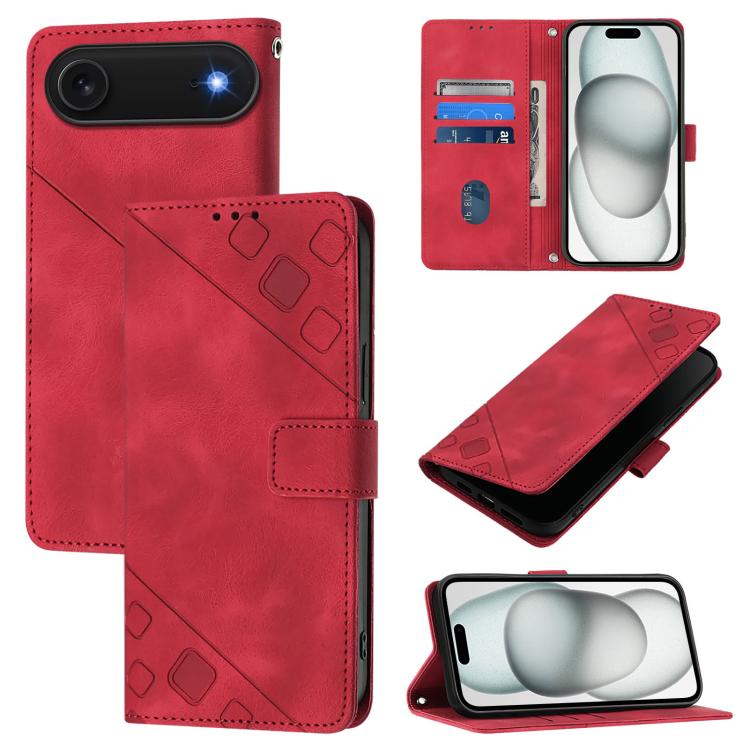 Skin-feel Embossed Leather Phone Case, For iPhone 17 Pro Max, For iPhone 17 Pro, For iPhone 17, For iPhone Air