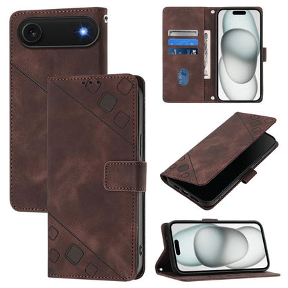 Skin-feel Embossed Leather Phone Case, For iPhone 17 Pro Max, For iPhone 17 Pro, For iPhone 17, For iPhone Air