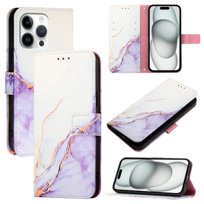 PT003 Marble Pattern Flip Leather Phone Case, For iPhone Air, For iPhone 16 Pro Max, For iPhone 16 Pro, For iPhone 16 Plus