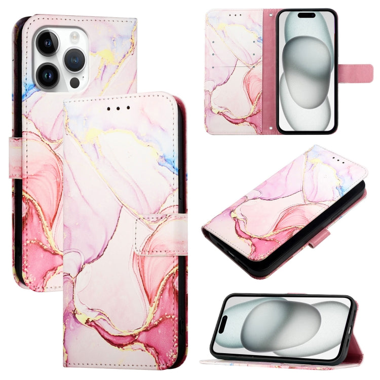 PT003 Marble Pattern Flip Leather Phone Case, For iPhone Air, For iPhone 16 Pro Max, For iPhone 16 Pro, For iPhone 16 Plus