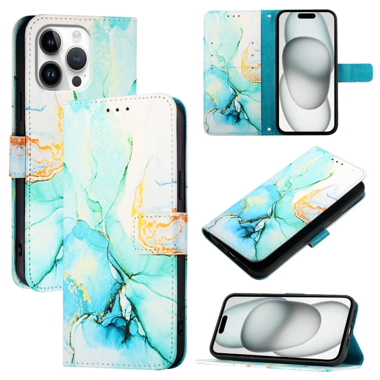 PT003 Marble Pattern Flip Leather Phone Case, For iPhone Air, For iPhone 16 Pro Max, For iPhone 16 Pro, For iPhone 16 Plus