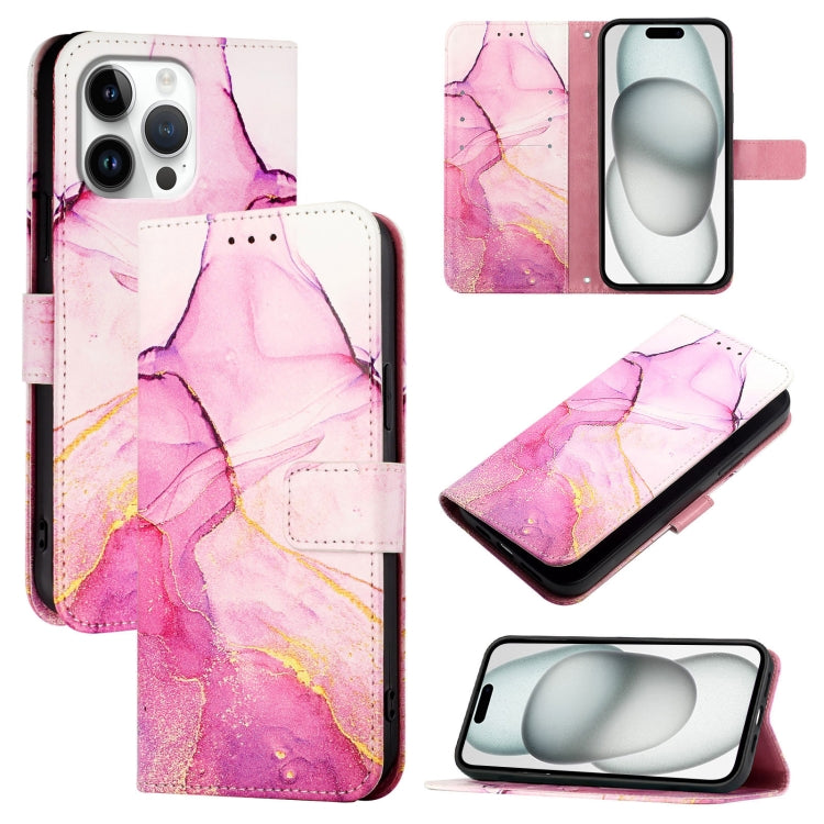 PT003 Marble Pattern Flip Leather Phone Case, For iPhone Air, For iPhone 16 Pro Max, For iPhone 16 Pro, For iPhone 16 Plus