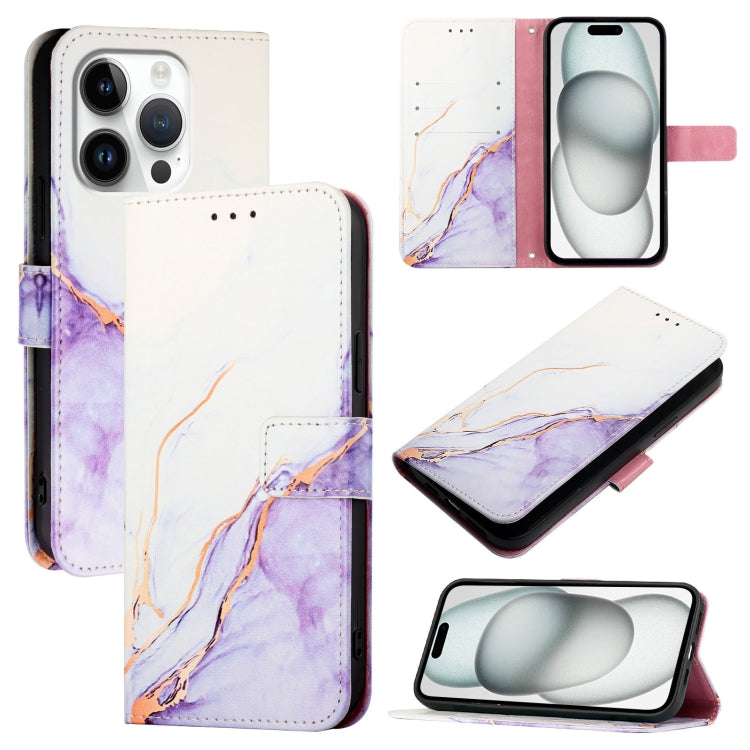 PT003 Marble Pattern Flip Leather Phone Case, For iPhone Air, For iPhone 16 Pro Max, For iPhone 16 Pro, For iPhone 16 Plus