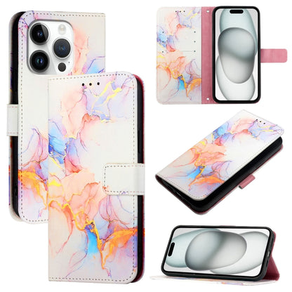 PT003 Marble Pattern Flip Leather Phone Case, For iPhone Air, For iPhone 16 Pro Max, For iPhone 16 Pro, For iPhone 16 Plus