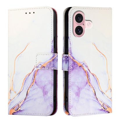 PT003 Marble Pattern Flip Leather Phone Case, For iPhone 16, For iPhone 15 Pro Max, For iPhone 15 Pro, For iPhone 15 Plus