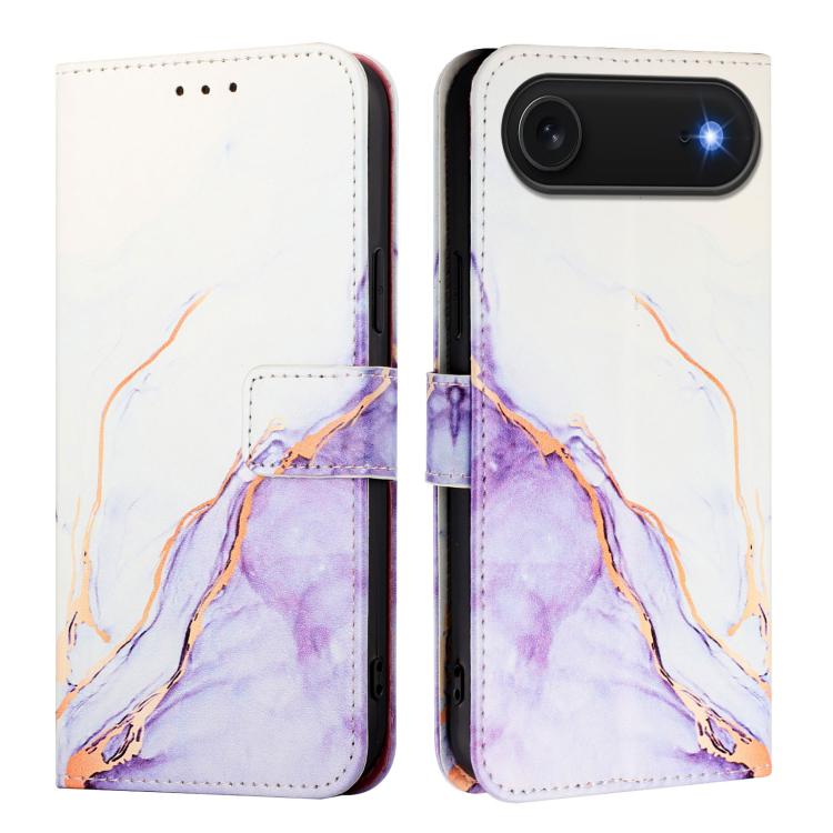 PT003 Marble Pattern Flip Leather Phone Case, For iPhone Air, For iPhone 16 Pro Max, For iPhone 16 Pro, For iPhone 16 Plus