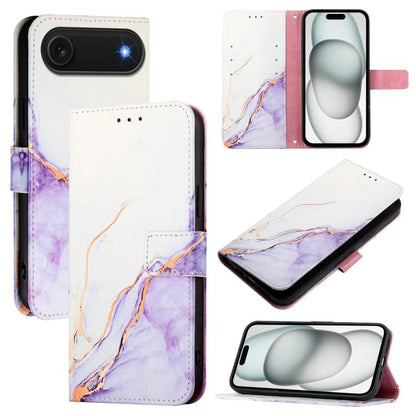 PT003 Marble Pattern Flip Leather Phone Case, For iPhone Air, For iPhone 16 Pro Max, For iPhone 16 Pro, For iPhone 16 Plus