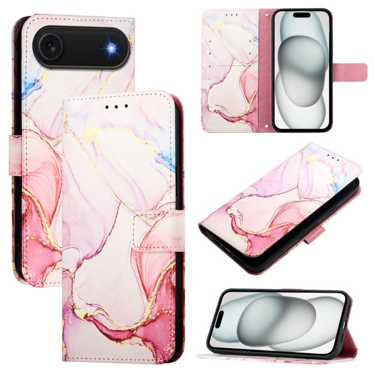 PT003 Marble Pattern Flip Leather Phone Case, For iPhone Air, For iPhone 16 Pro Max, For iPhone 16 Pro, For iPhone 16 Plus