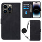 Crossbody 3D Embossed Flip Leather Phone Case, For iPhone 16, For iPhone 15 Pro Max, For iPhone 15 Pro, For iPhone 15 Plus