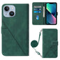 Crossbody 3D Embossed Flip Leather Phone Case, For iPhone 15, For iPod Touch 7 / 6 / 5