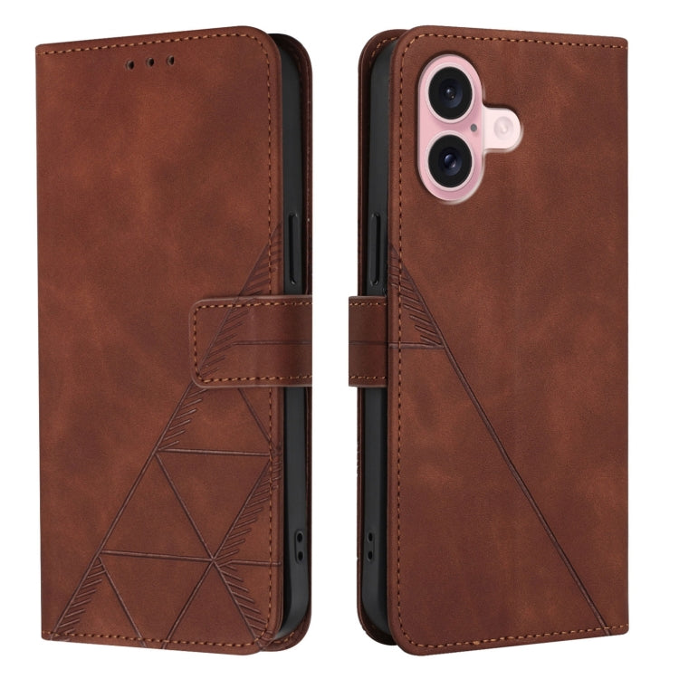 Crossbody 3D Embossed Flip Leather Phone Case, For iPhone 16, For iPhone 15 Pro Max, For iPhone 15 Pro, For iPhone 15 Plus