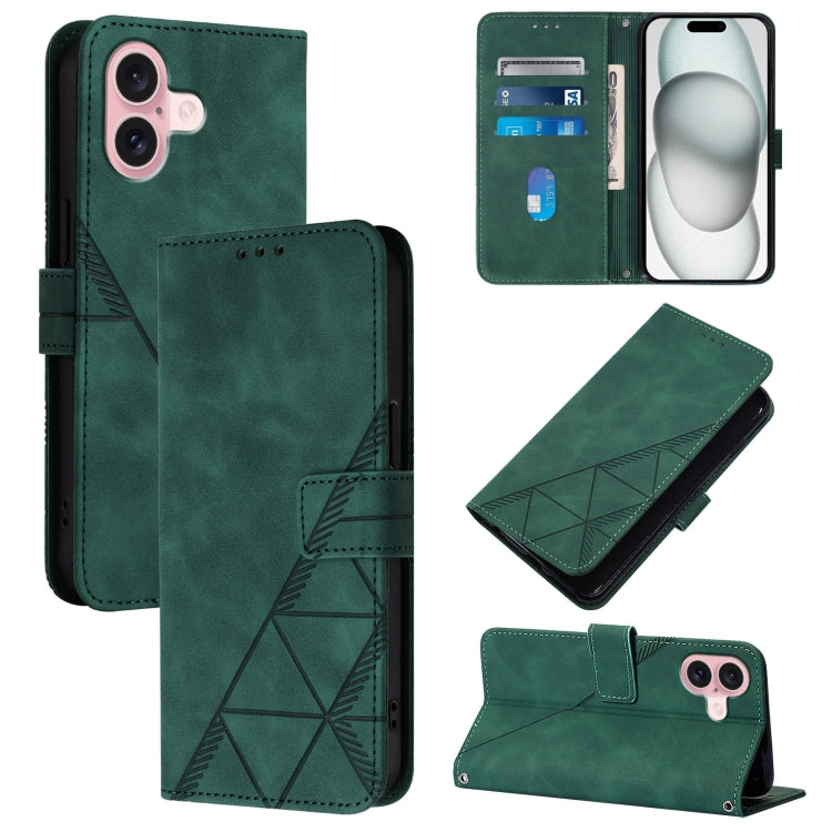 Crossbody 3D Embossed Flip Leather Phone Case, For iPhone 16, For iPhone 15 Pro Max, For iPhone 15 Pro, For iPhone 15 Plus