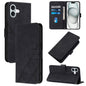 Crossbody 3D Embossed Flip Leather Phone Case, For iPhone Air, For iPhone 16 Pro Max, For iPhone 16 Pro, For iPhone 16 Plus