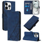 Crossbody 3D Embossed Flip Leather Phone Case, For iPhone Air, For iPhone 16 Pro Max, For iPhone 16 Pro, For iPhone 16 Plus
