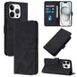 Crossbody 3D Embossed Flip Leather Phone Case, For iPhone Air, For iPhone 16 Pro Max, For iPhone 16 Pro, For iPhone 16 Plus