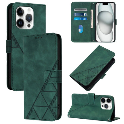 Crossbody 3D Embossed Flip Leather Phone Case, For iPhone Air, For iPhone 16 Pro Max, For iPhone 16 Pro, For iPhone 16 Plus