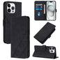 Crossbody 3D Embossed Flip Leather Phone Case, For iPhone Air, For iPhone 16 Pro Max, For iPhone 16 Pro, For iPhone 16 Plus