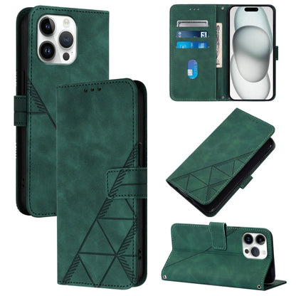 Crossbody 3D Embossed Flip Leather Phone Case, For iPhone Air, For iPhone 16 Pro Max, For iPhone 16 Pro, For iPhone 16 Plus