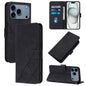 Crossbody 3D Embossed Flip Leather Phone Case