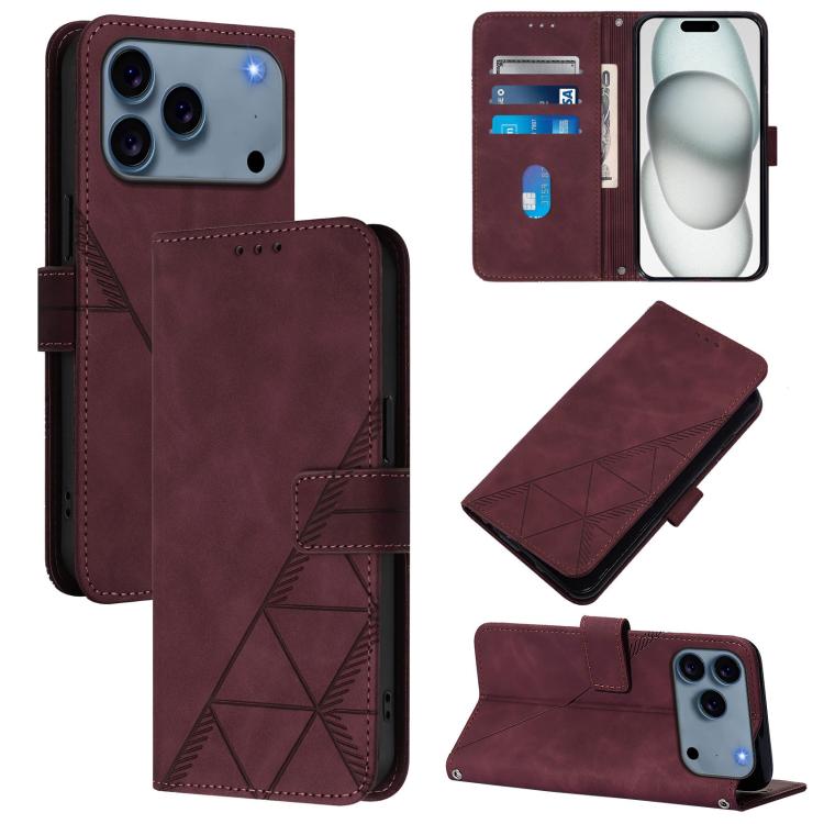 Crossbody 3D Embossed Flip Leather Phone Case