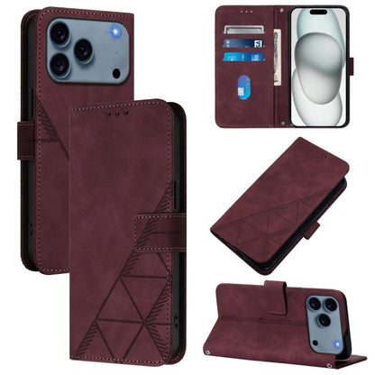 Crossbody 3D Embossed Flip Leather Phone Case