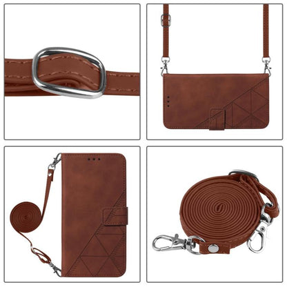Crossbody 3D Embossed Flip Leather Phone Case, For iPhone Air, For iPhone 16 Pro Max, For iPhone 16 Pro, For iPhone 16 Plus