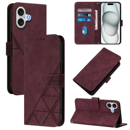 Crossbody 3D Embossed Flip Leather Phone Case
