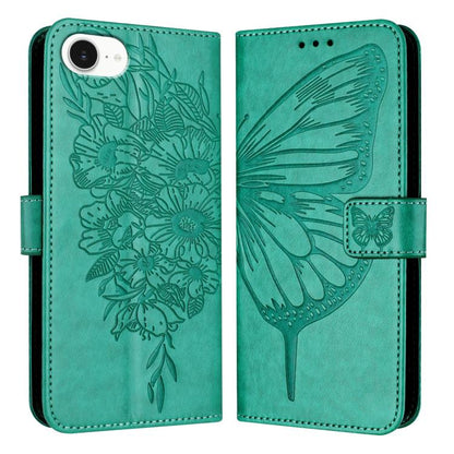 Embossed Butterfly Leather Phone Case, For iPhone 17e / 16e, For iPhone 17 Pro Max, For iPhone 17 Pro