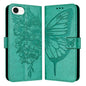 Embossed Butterfly Leather Phone Case, For iPhone 17e / 16e, For iPhone 17 Pro Max, For iPhone 17 Pro
