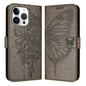 Embossed Butterfly Leather Phone Case, For iPhone 17, For iPhone Air, For iPhone 16 Pro Max