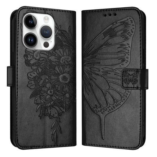 Embossed Butterfly Leather Phone Case
