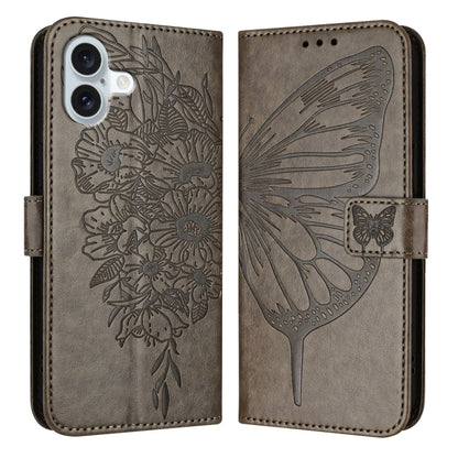 Embossed Butterfly Leather Phone Case