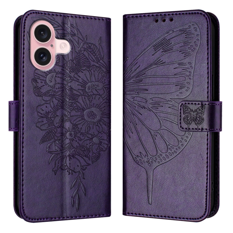 Embossed Butterfly Leather Phone Case