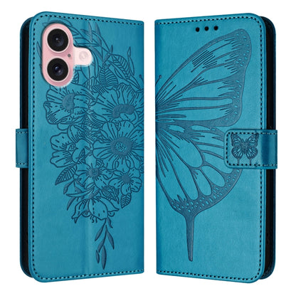 Embossed Butterfly Leather Phone Case