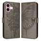 Embossed Butterfly Leather Phone Case