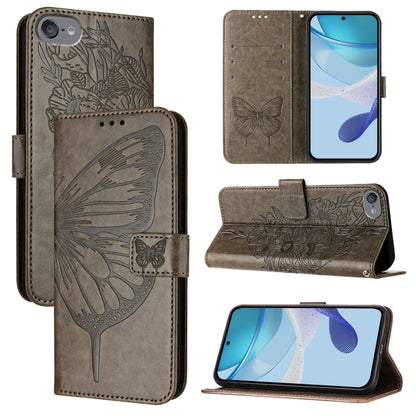 Embossed Butterfly Leather Phone Case