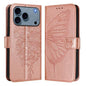 Embossed Butterfly Leather Phone Case, For iPhone 17e / 16e, For iPhone 17 Pro Max, For iPhone 17 Pro