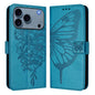 Embossed Butterfly Leather Phone Case, For iPhone 17e / 16e, For iPhone 17 Pro Max, For iPhone 17 Pro