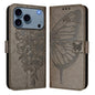 Embossed Butterfly Leather Phone Case, For iPhone 17e / 16e, For iPhone 17 Pro Max, For iPhone 17 Pro