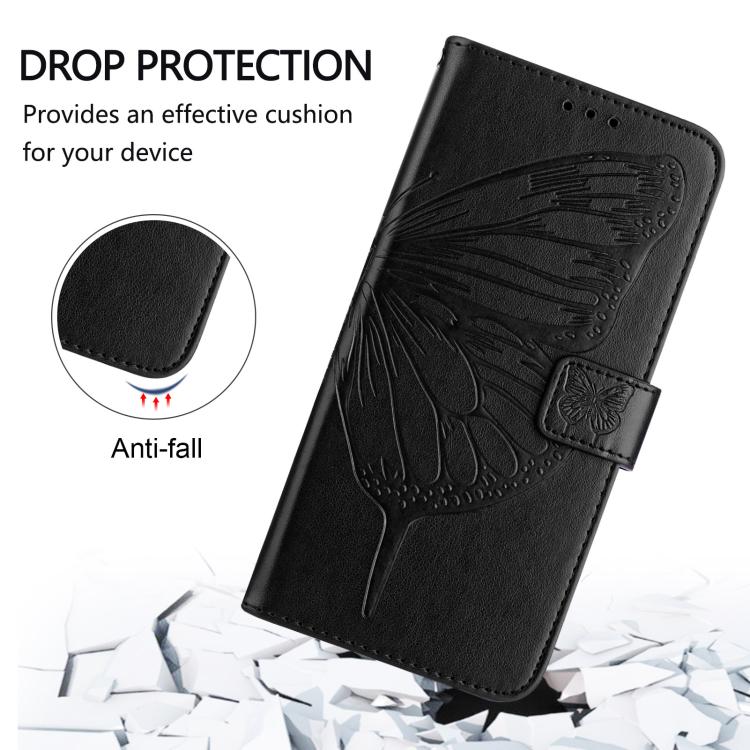 Embossed Butterfly Leather Phone Case, For iPhone 17, For iPhone Air, For iPhone 16 Pro Max