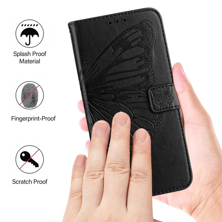 Embossed Butterfly Leather Phone Case, For iPhone 17, For iPhone Air, For iPhone 16 Pro Max