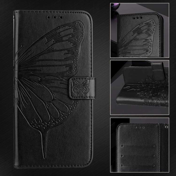 Embossed Butterfly Leather Phone Case, For iPhone 17, For iPhone Air, For iPhone 16 Pro Max